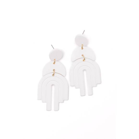 NEW 123 AMORE women's this promise earrings in cream - Picture 2 of 3
